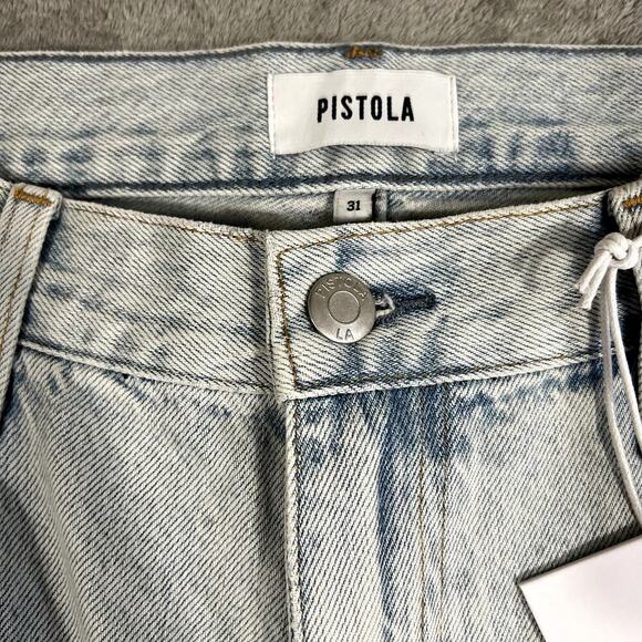 Pistola Revolve Alexa Jeans Women's 31 High Rise Flare Raw Split Hem NWT - Picture 3 of 14